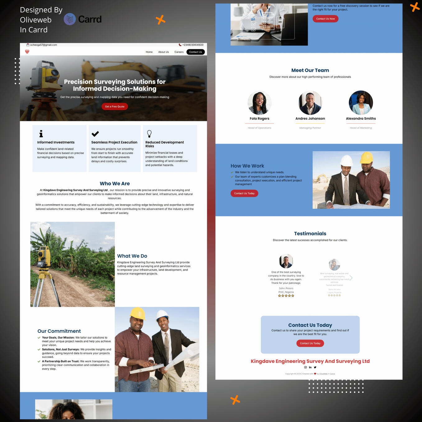 Kingdave Engineering Service ↗ A local construction company based in Nigeria