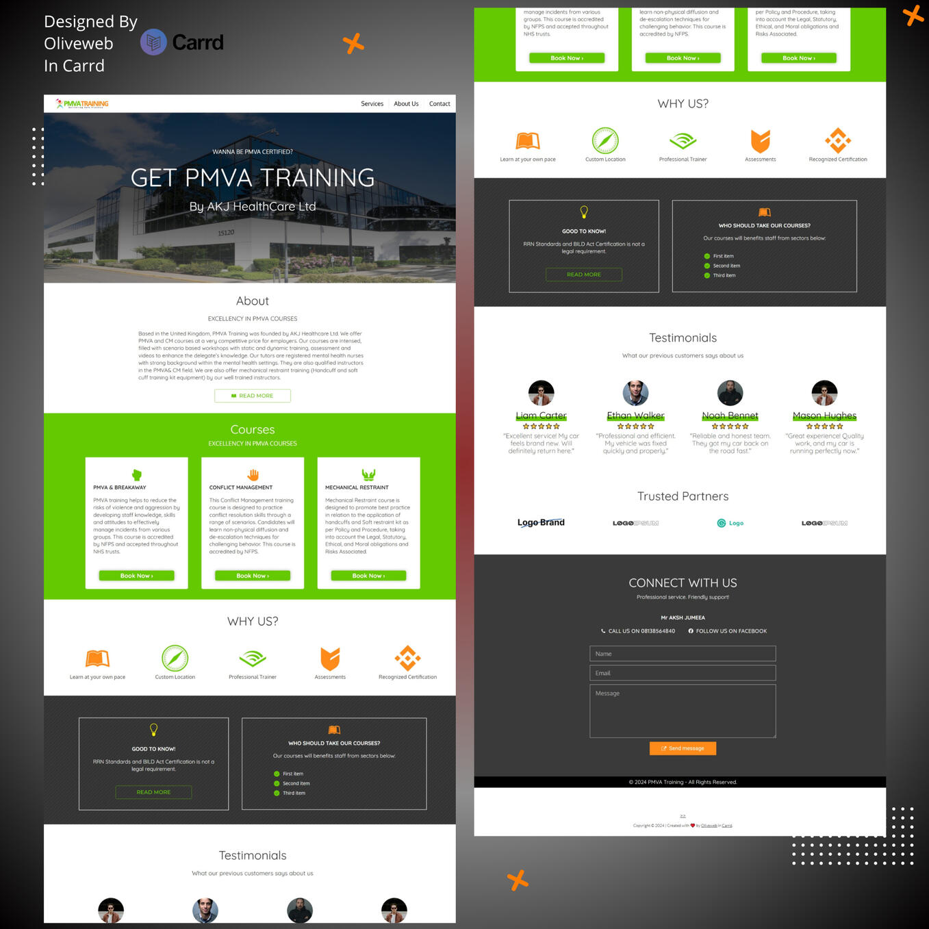 Striver ↗ Agency Landing Page Template (blue)