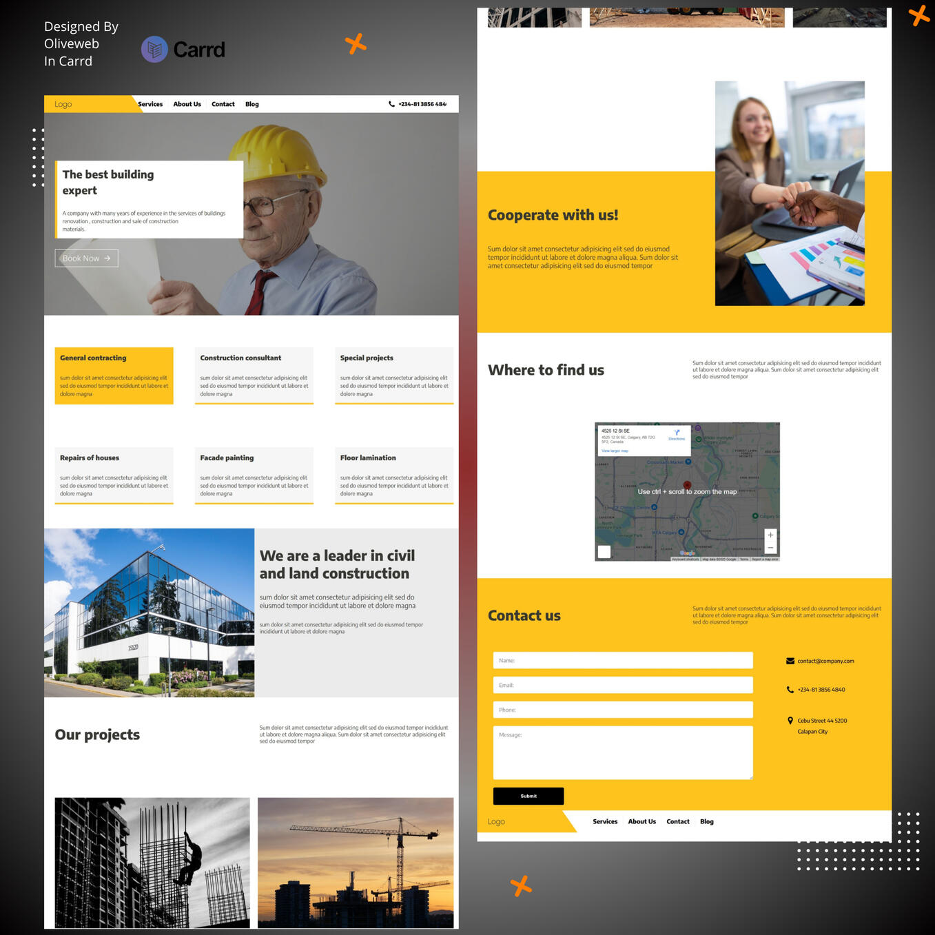 Striver ↗ Agency Landing Page Template (black)